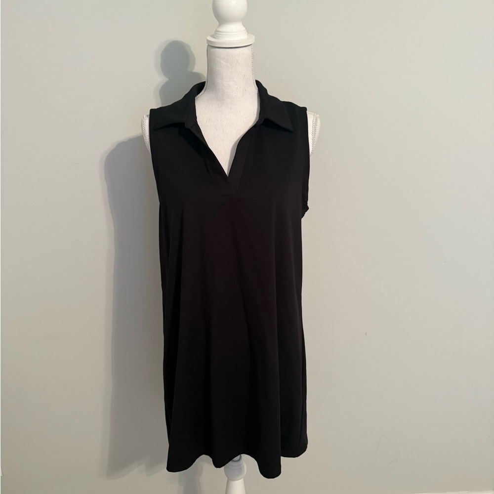 Worn Once JCREW Sleeveless Black Collared Dress
